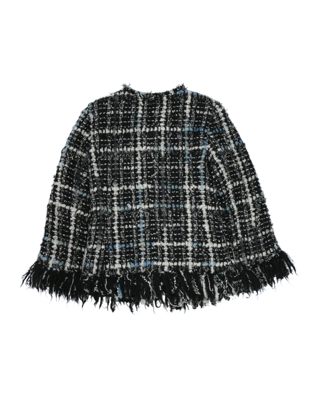 Veste CHANEL T36 tweed frangé