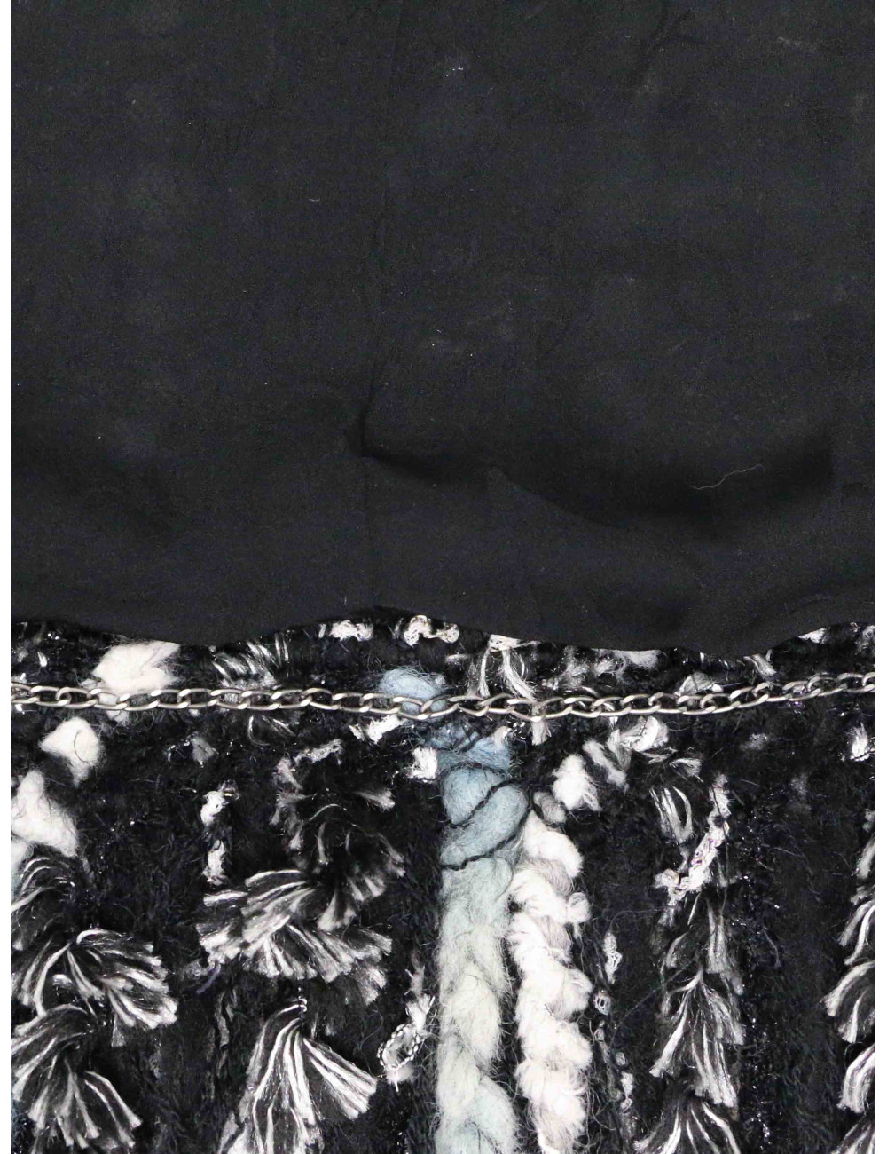 Veste CHANEL T36 tweed frangé