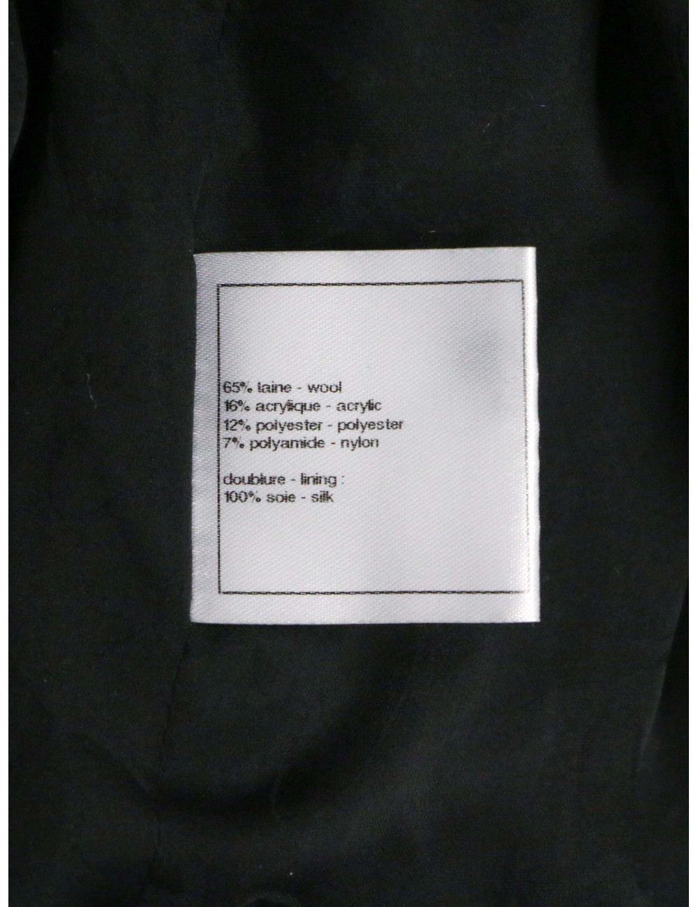 Veste CHANEL T36 tweed frangé