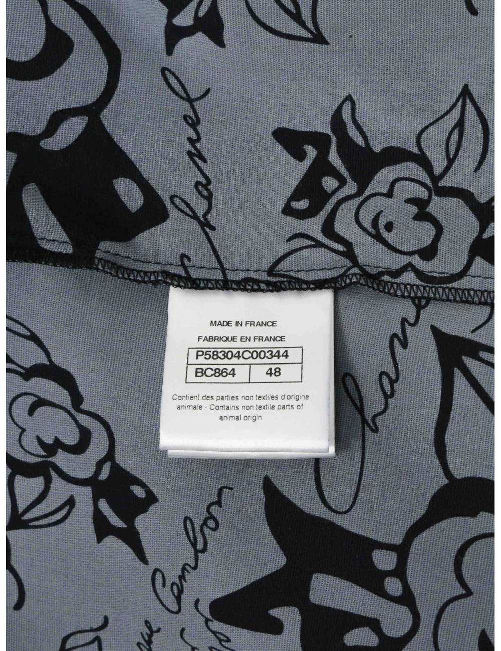 Ensemble en cuir Chanel Chemise jupe cuir d'agneau T48