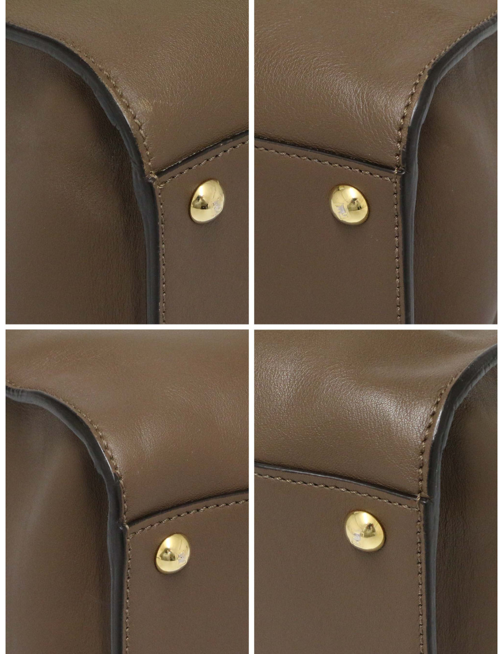 Peekaboo X-Lite Fendi en cuir taupe livré dans son dustbag Fendi.