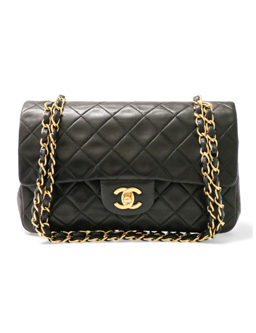 Sac classique Timeless 23 Chanel en cuir d'agneau matelassé noir