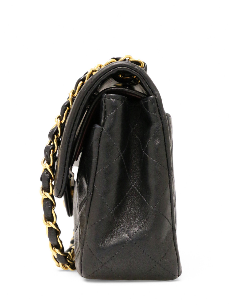 Sac classique Timeless 23 Chanel en cuir d'agneau matelassé noir