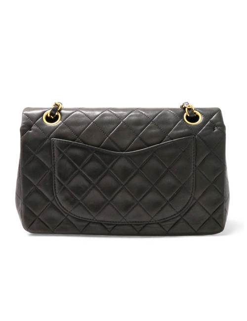 Timeless CHANEL cuir d'agneau noir Vintage