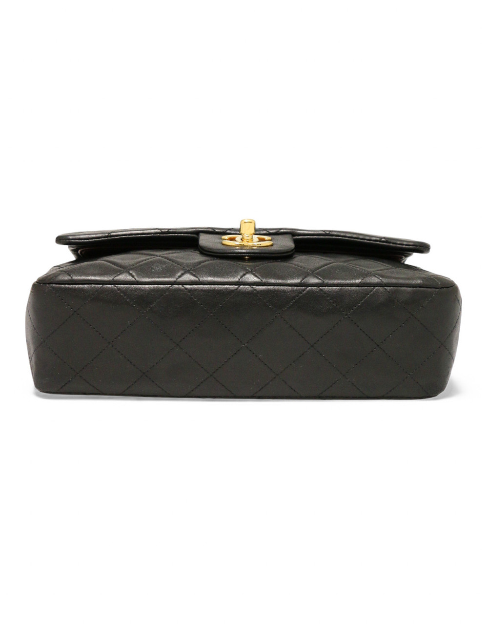 Timeless CHANEL cuir d'agneau noir Vintage