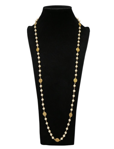 Collier doré CHANEL vintage avec perles