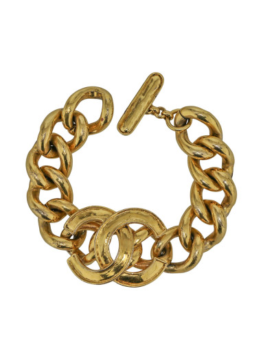 Bracelet CC doré Chanel 1994