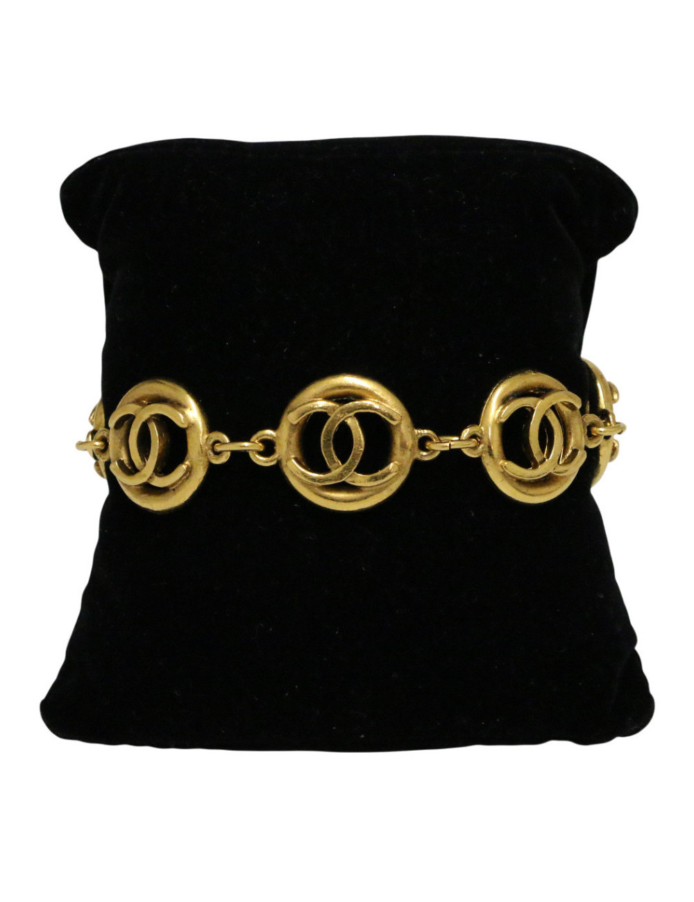 Bracelet doré CC CHANEL 1985