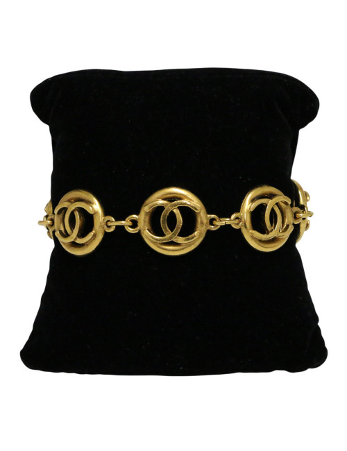 Bracelet doré CC CHANEL 1985