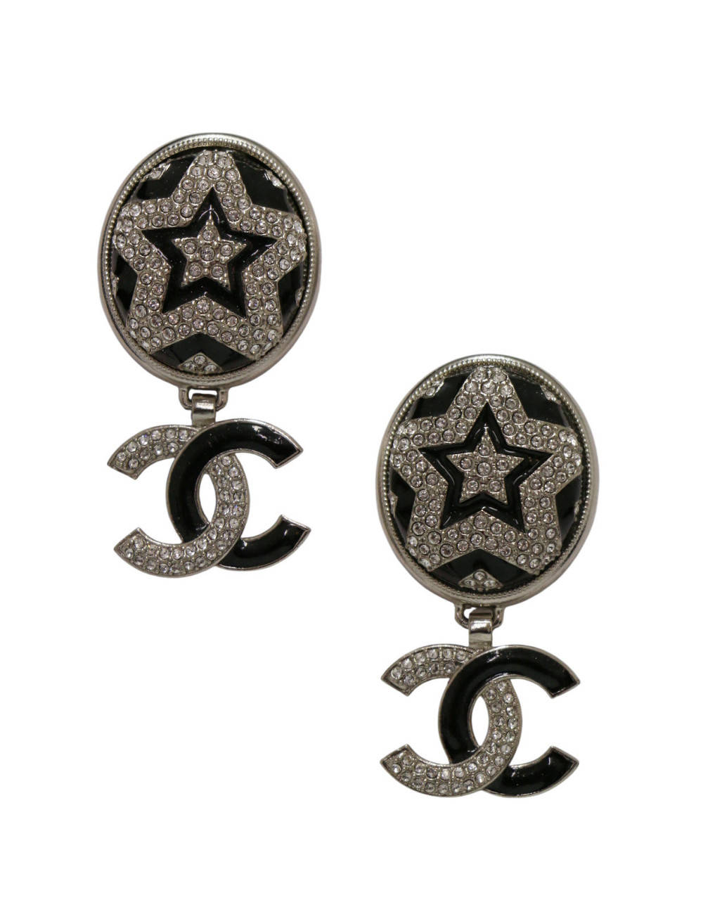 Boucles d'oreilles Chanel étoiles pendantes