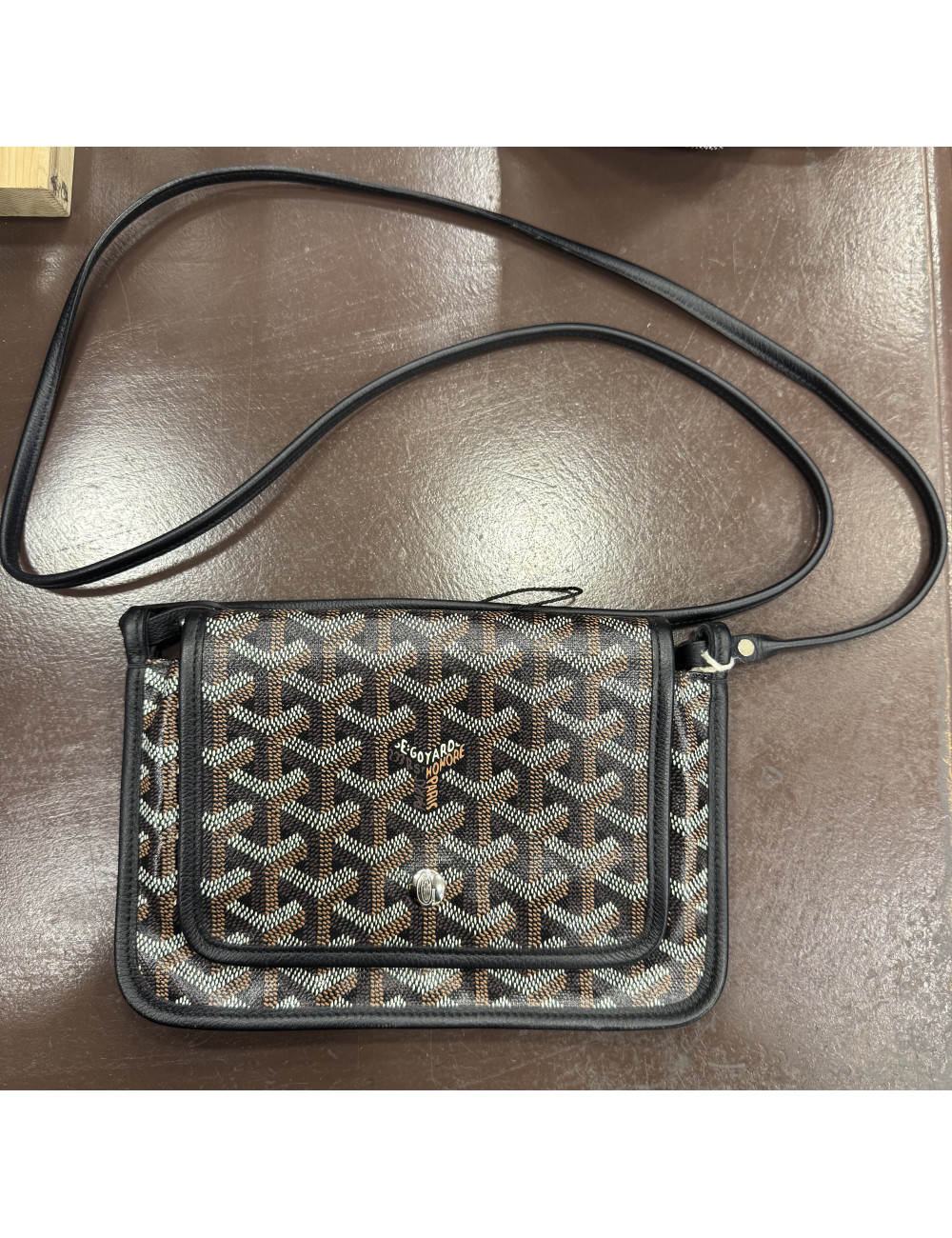 Pochette plumet toile noire Goyard