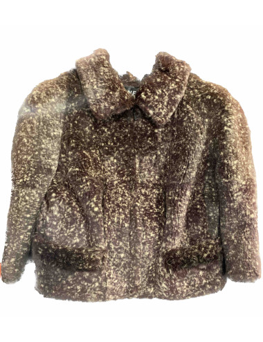 Veste crop CHANEL Orylag marron moucheté