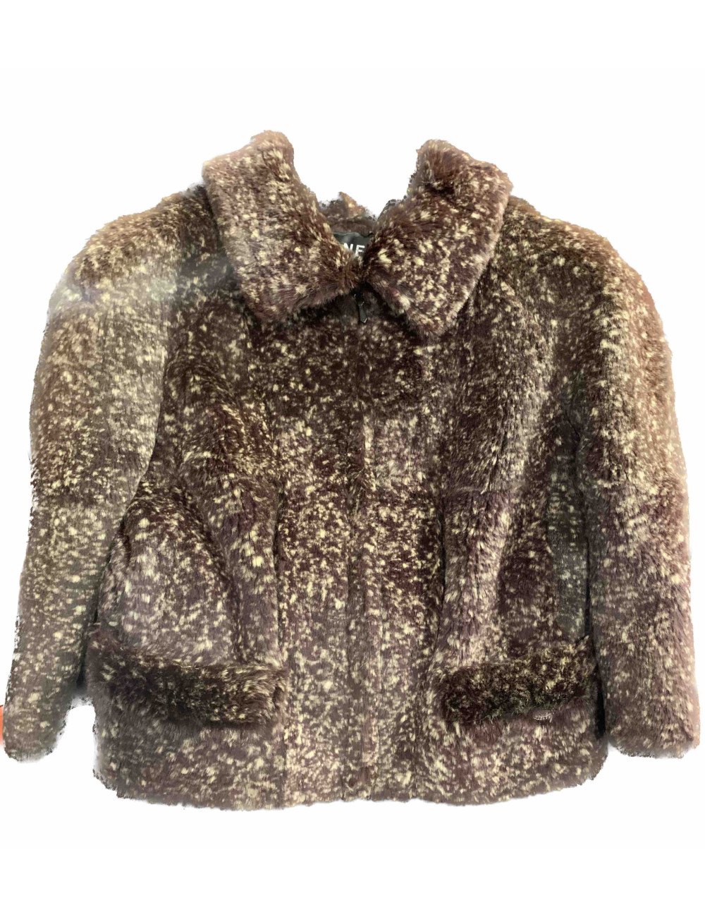 Veste crop CHANEL Orylag marron moucheté