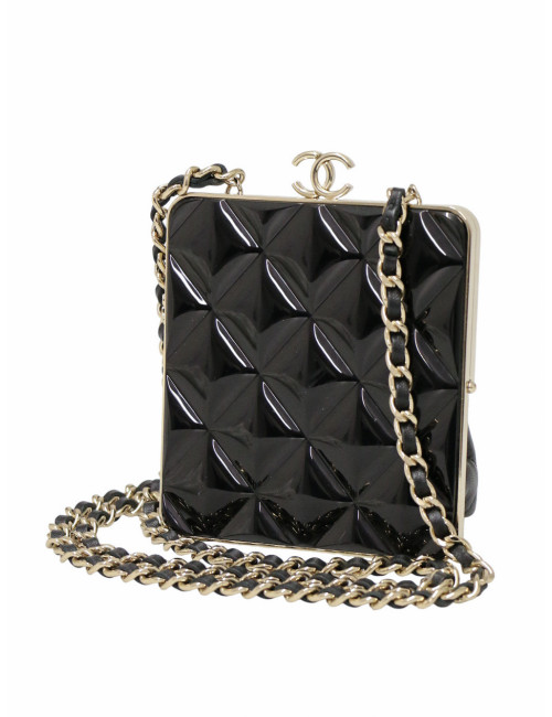 Mini sac cuir et métal doré Chanel