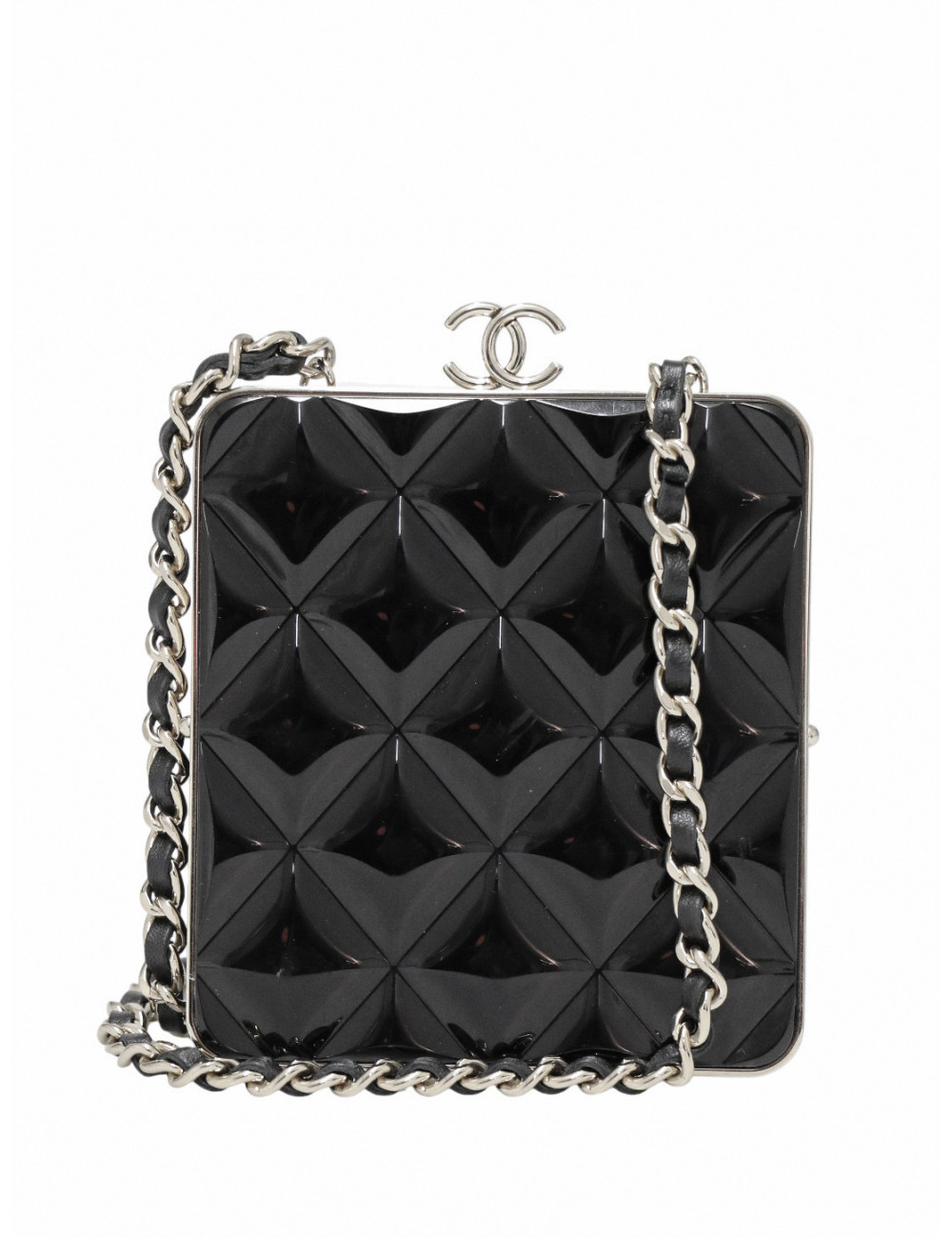 Mini sac cuir et métal doré Chanel