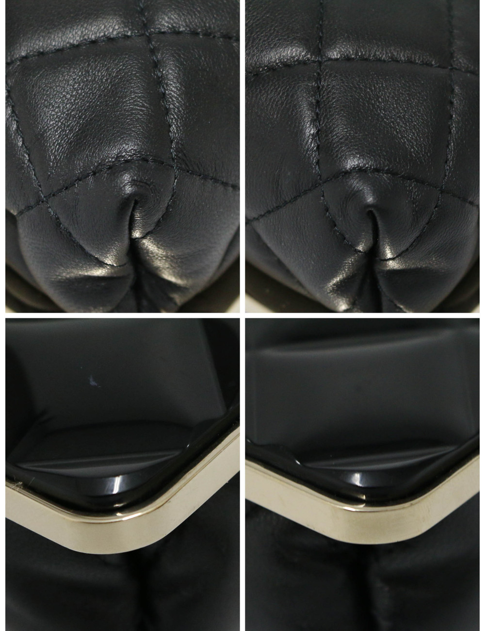 Mini sac Chanel cuir noir et résine