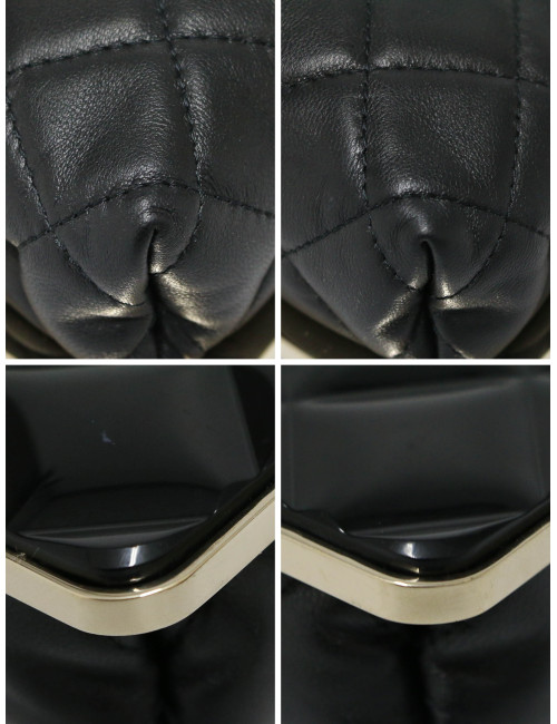 Mini sac cuir et métal doré Chanel