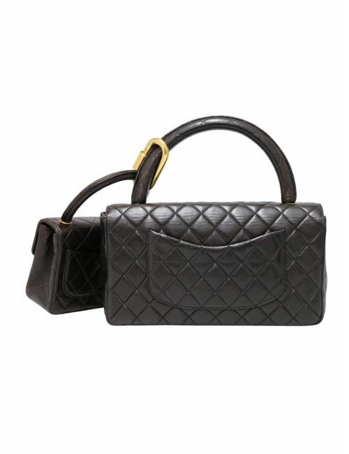 Sac Chanel parent enfant cuir noir