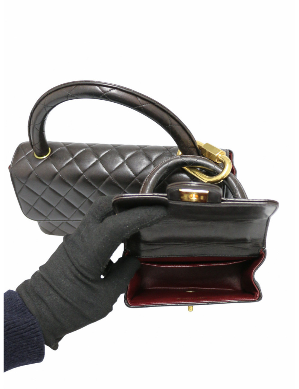 Sac Chanel parent enfant cuir noir