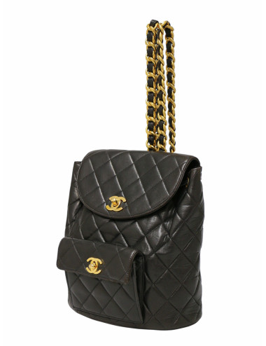 Sac à dos Chanel matelassé noir