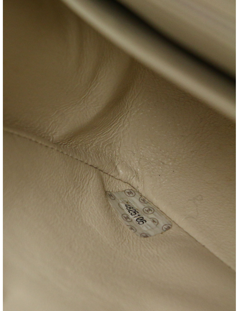 Sac Diana caviar beige Chanel cuir