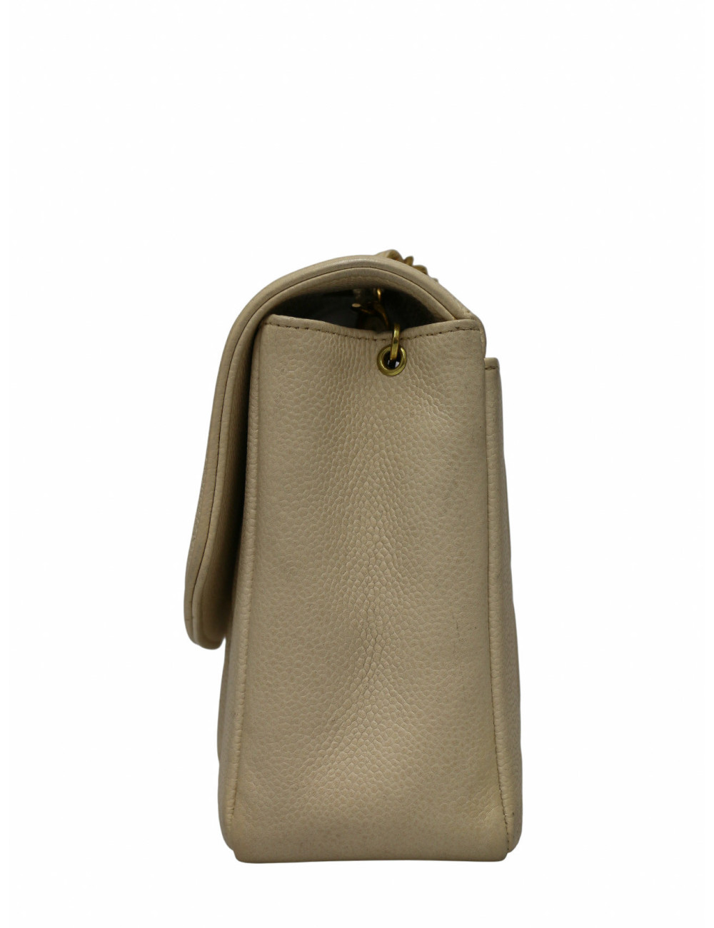 Sac Diana caviar beige Chanel cuir