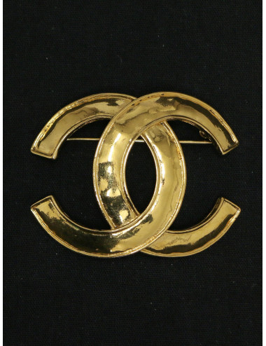 Broche doré CC Chanel Printemps 1994 2
