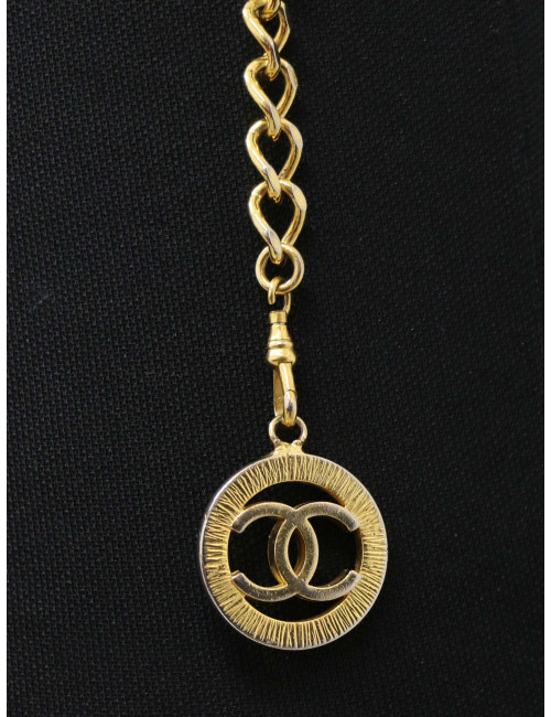 Ceinture triple chaine Chanel dorée
