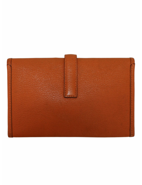 Pochette Jige HERMES petit modèle Evergrain orange