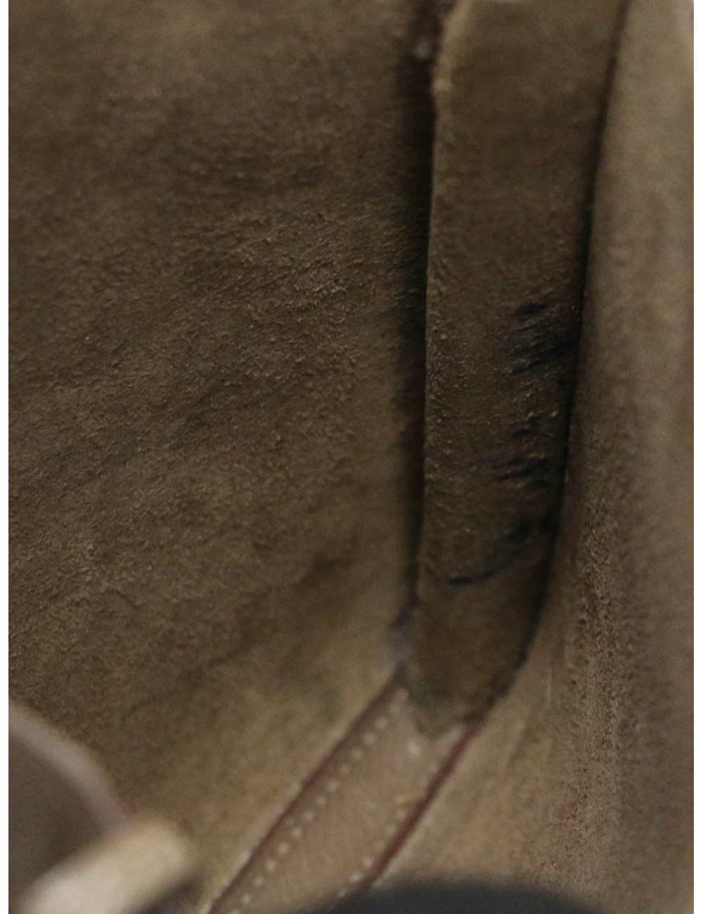 Pochette HERMES cuir taupe