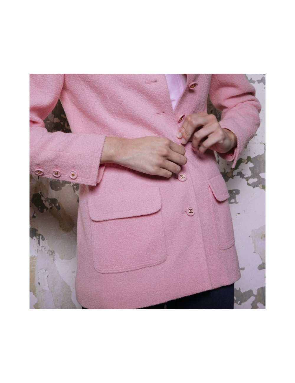 Ensemble CHANEL T40 bubble gum Karl Lagerfeld P/E 1997