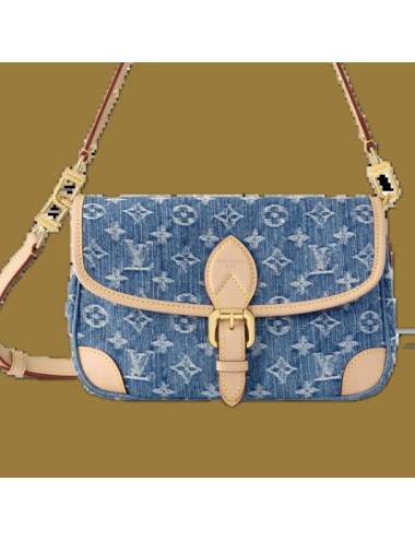 Sac Diane Louis Vuitton denim bleu