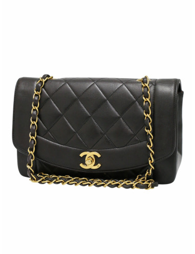 Sac small Diana Chanel noir vintage
