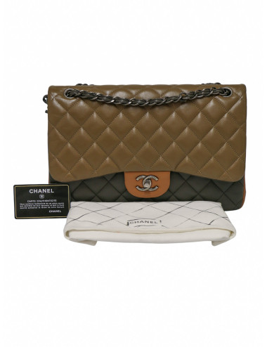 Sac Jumbo tricolore Chanel bijouterie argent 2