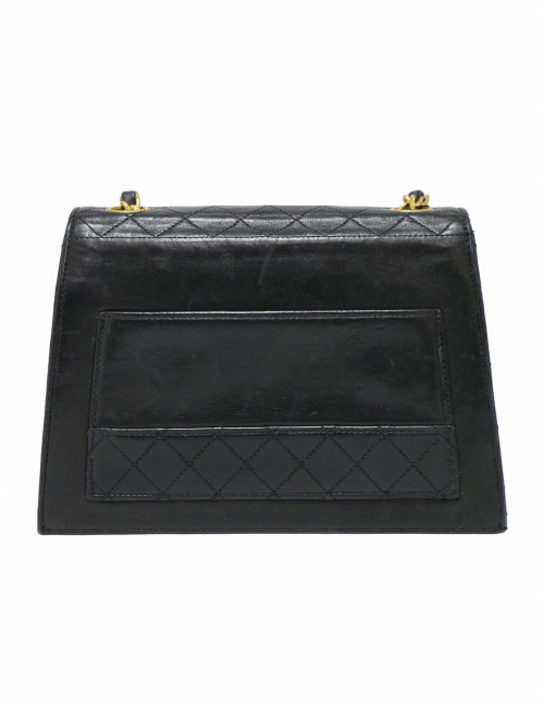 Sac vintage Chanel cuir d'agneau noir