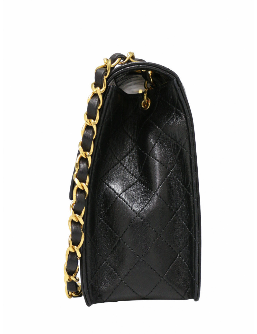 Sac vintage Chanel cuir d'agneau noir