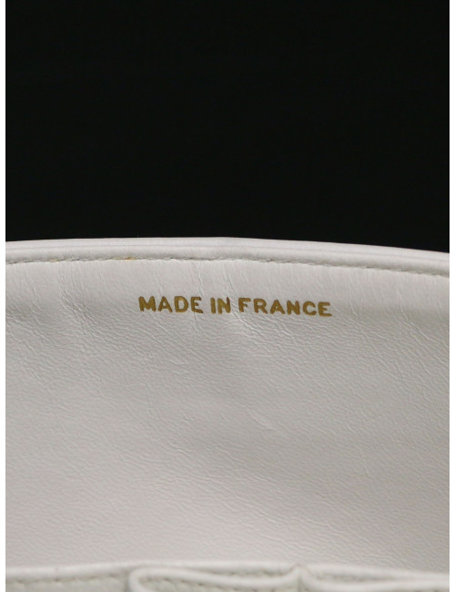 Sac Chanel Timeless 23 blanc bijouterie plaqué or 24K