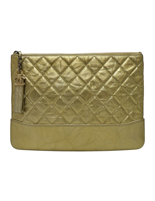 Pochette Chanel Gabrielle cuir doré
