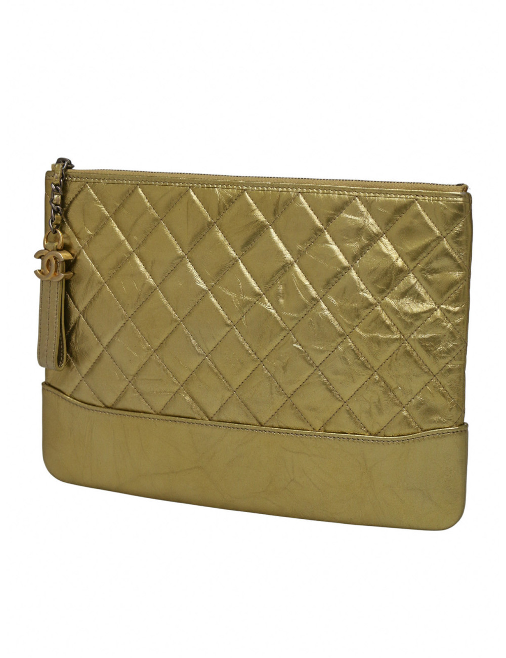 Pochette Gabrielle CHANEL cuir doré
