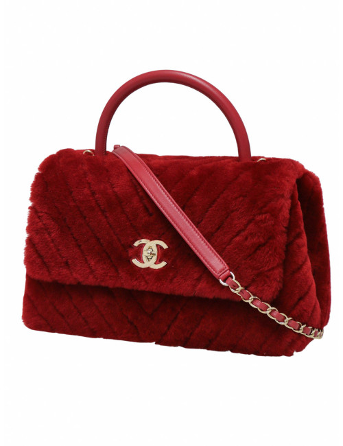 Coco Handle Chanel chevron shearling