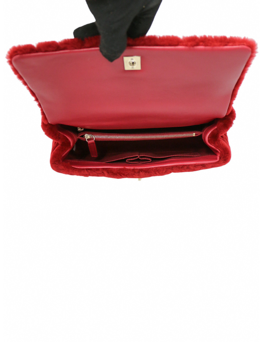 Coco Handle Chanel chevron shearling