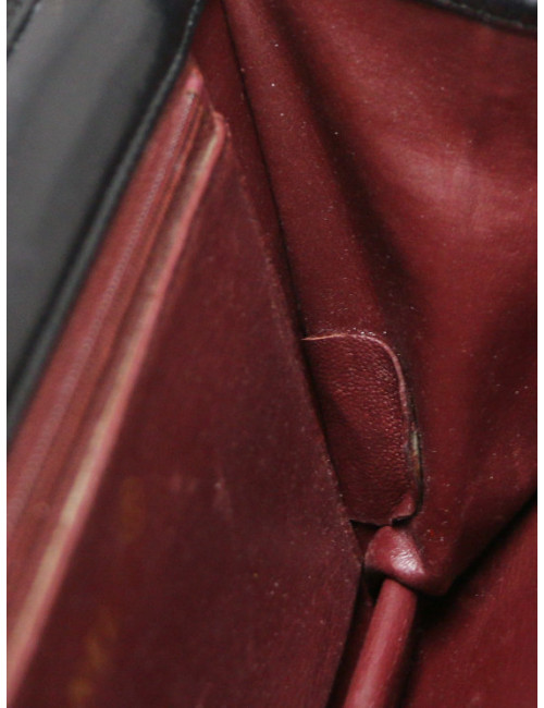 Sac Chanel cuir d'agneau matelassé noir Vintage