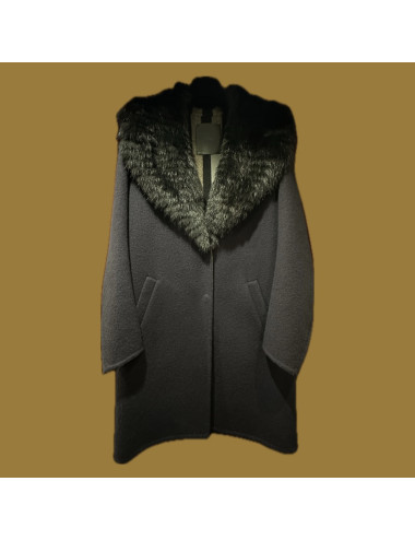Manteau Fendi marine col Zibeline