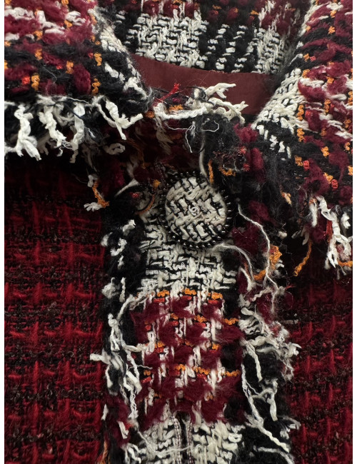 Veste tweed Chanel rouge Automne-Hiver 2016