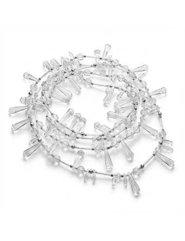 Sautoir Couture Thierry Mugler perles transparentes