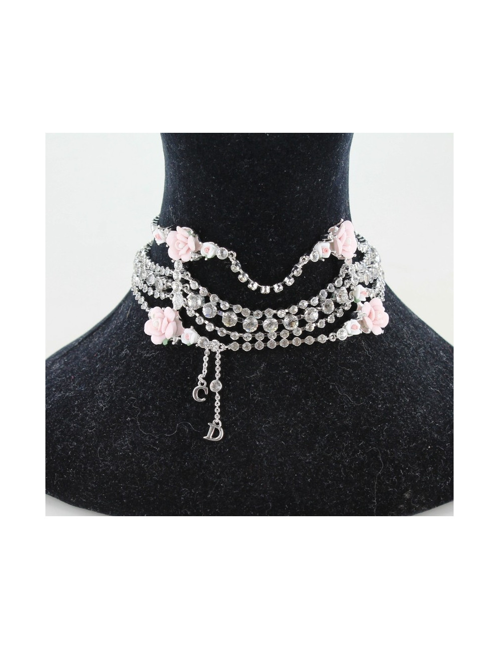 collier CHRISTIAN DIOR strass