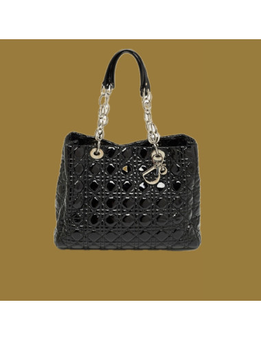 Sac CHRISTIAN DIOR vernis noir