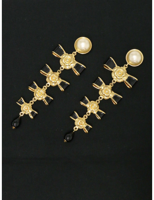 Boucles d'oreille pendantes Chanel Couture Victoire de Castellane