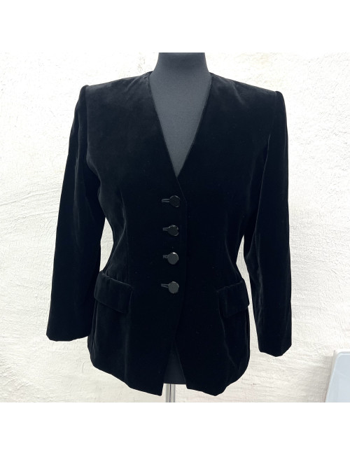 Veste YVES SAINT LAURENT Variations T 40 velours noir