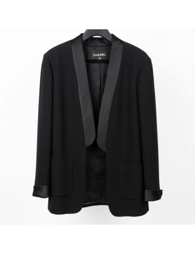 Veste smoking CHANEL T48 noire
